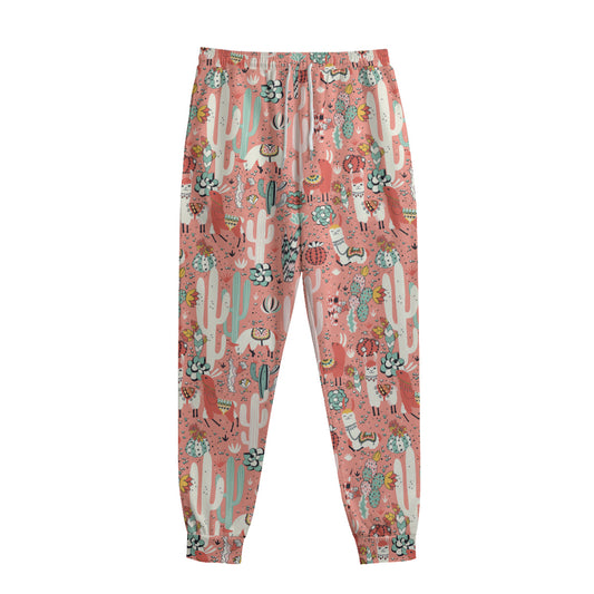 Happy Llama Pattern Print Sweatpants