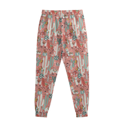 Happy Llama Pattern Print Sweatpants