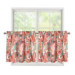 Happy Llama Pattern Print Tier Curtains