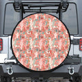 Happy Llama Pattern Print Tire Cover