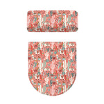Happy Llama Pattern Print Toilet Lid And Tank Cover Set