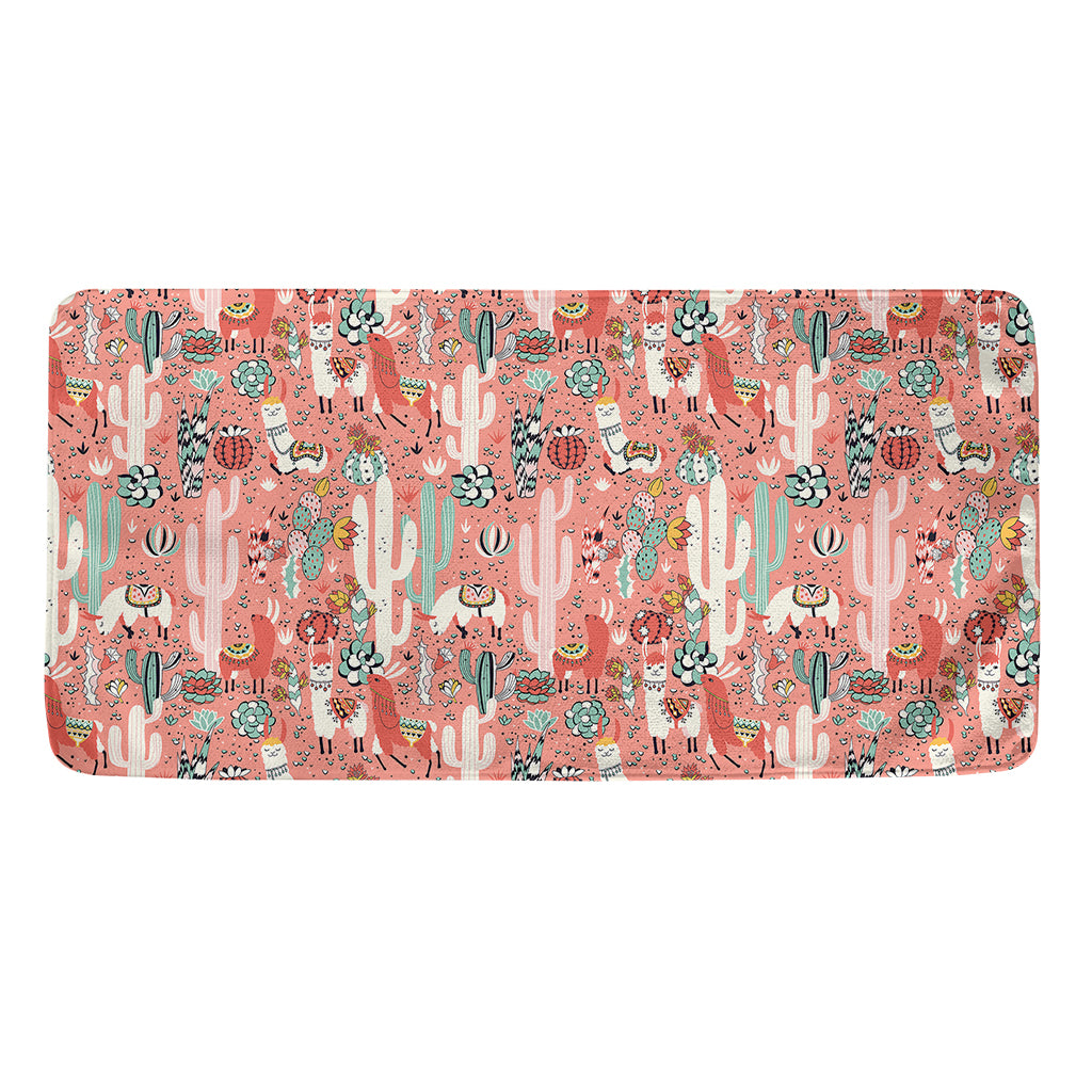 Happy Llama Pattern Print Towel