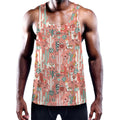 Happy Llama Pattern Print Men's Workout Tank Top