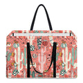 Happy Llama Pattern Print Utility Tote Bag