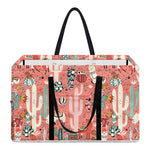 Happy Llama Pattern Print Utility Tote Bag