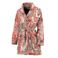Happy Llama Pattern Print Women's Bathrobe