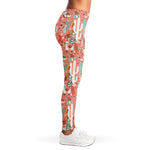 Happy Llama Pattern Print Women's Leggings