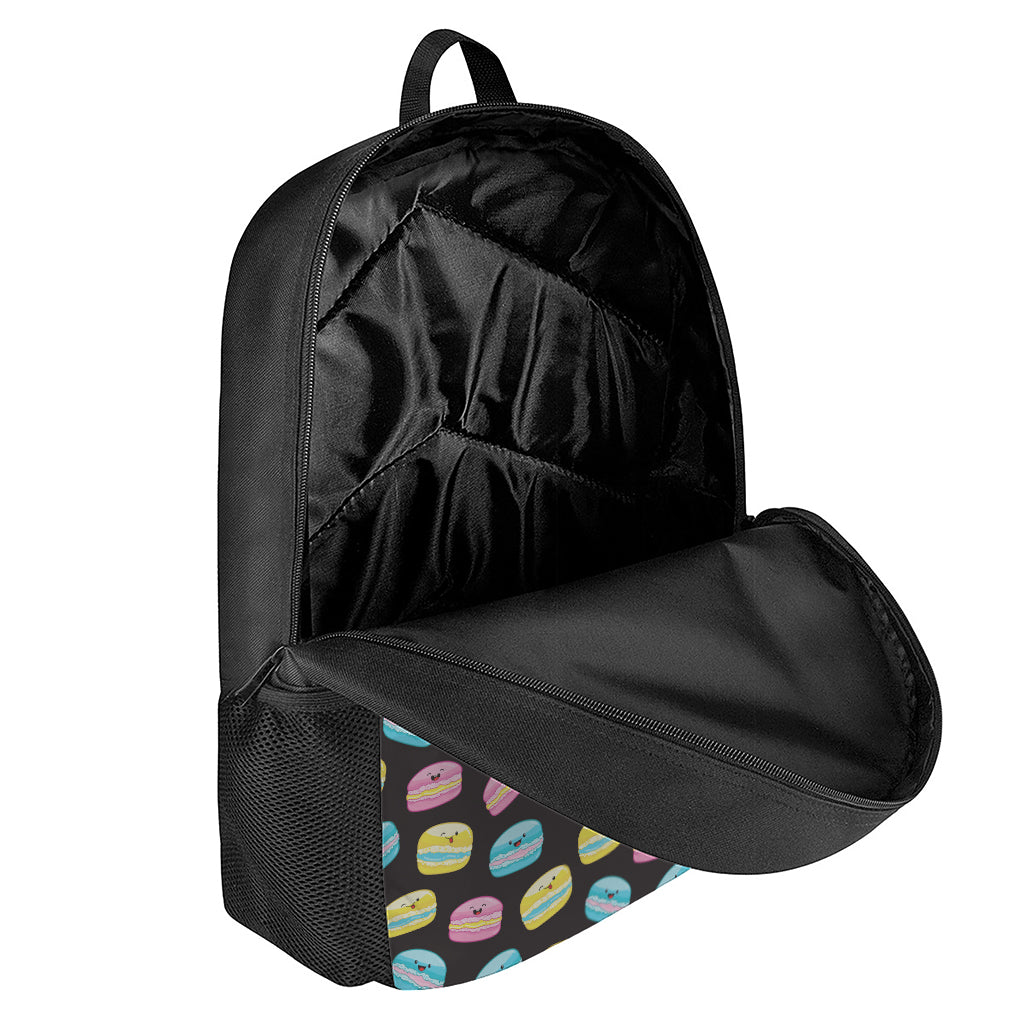 Happy Macarons Pattern Print 17 Inch Backpack
