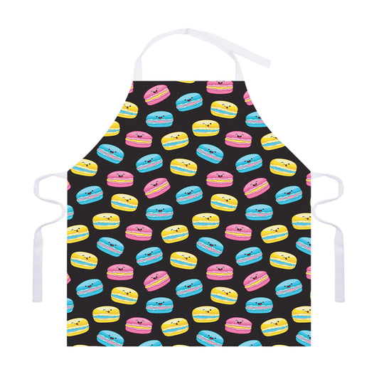 Happy Macarons Pattern Print Adjustable Apron