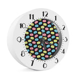 Happy Macarons Pattern Print Alarm Clock