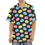 Happy Macarons Pattern Print Aloha Shirt
