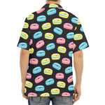Happy Macarons Pattern Print Aloha Shirt