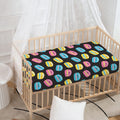 Happy Macarons Pattern Print Baby Crib Sheet