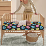 Happy Macarons Pattern Print Baby Crib Sheet