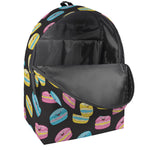 Happy Macarons Pattern Print Backpack