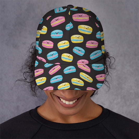 Happy Macarons Pattern Print Baseball Cap