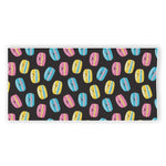 Happy Macarons Pattern Print Beach Towel