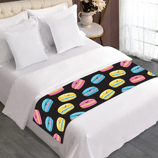 Happy Macarons Pattern Print Bed Runner