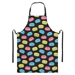 Happy Macarons Pattern Print Bib Apron With Pocket