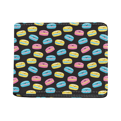 Happy Macarons Pattern Print Bifold Wallet