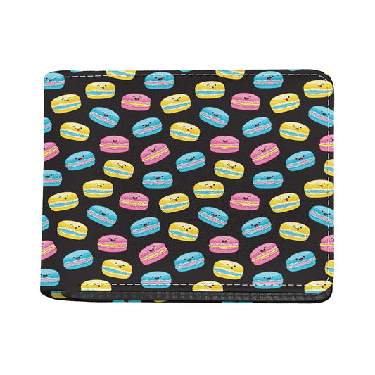 Happy Macarons Pattern Print Bifold Wallet