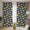 Happy Macarons Pattern Print Dimout Pencil Pleat Curtains