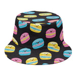 Happy Macarons Pattern Print Bucket Hat