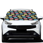 Happy Macarons Pattern Print Car Windshield Snow Cover