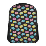 Happy Macarons Pattern Print Casual Backpack
