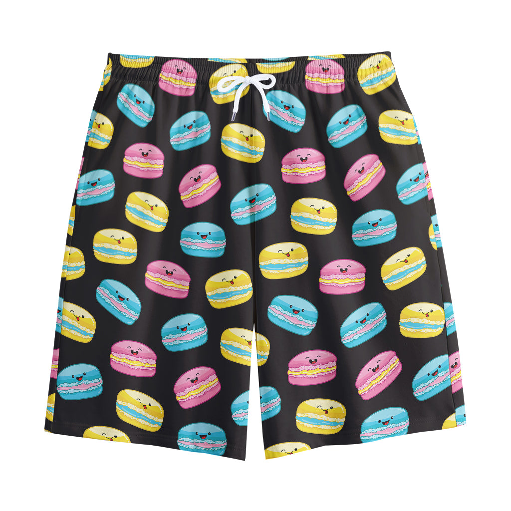 Happy Macarons Pattern Print Cotton Shorts