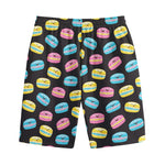 Happy Macarons Pattern Print Cotton Shorts