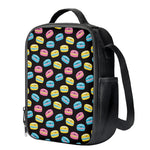 Happy Macarons Pattern Print Crossbody Lunch Bag