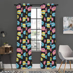 Happy Macarons Pattern Print Curtain