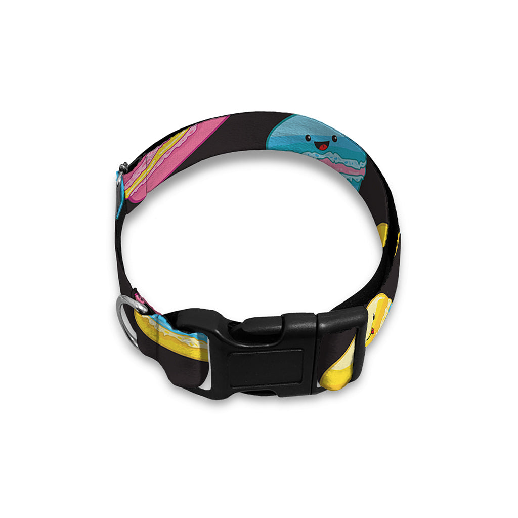 Happy Macarons Pattern Print Dog Collar