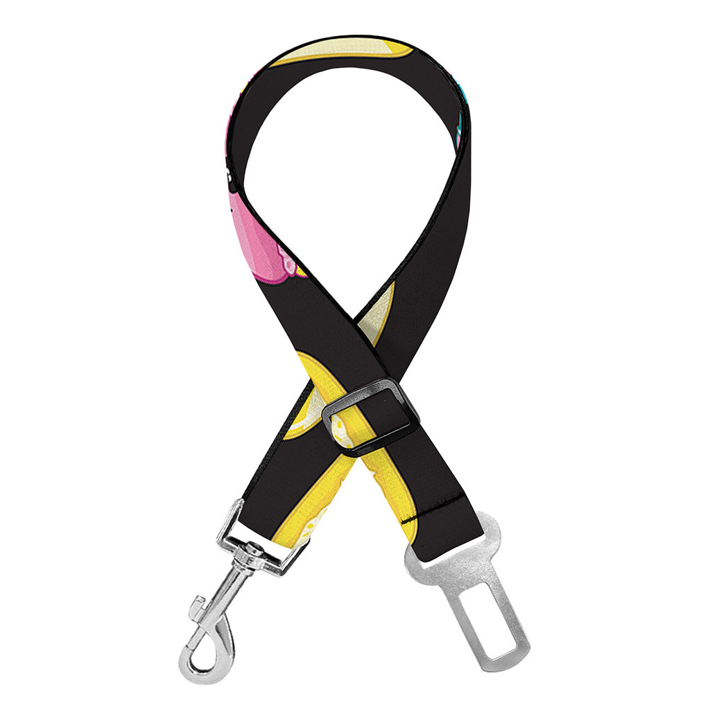 Happy Macarons Pattern Print Dog Seat Belt