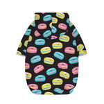 Happy Macarons Pattern Print Dog Zip Up Hoodie