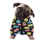 Happy Macarons Pattern Print Dog Zip Up Jacket