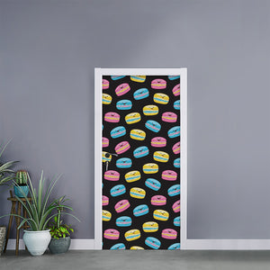 Happy Macarons Pattern Print Door Sticker