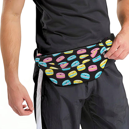 Happy Macarons Pattern Print Fanny Pack