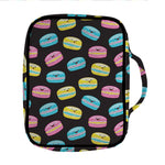 Happy Macarons Pattern Print Front Pocket Bible Bag
