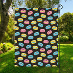 Happy Macarons Pattern Print Garden Flag