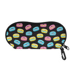 Happy Macarons Pattern Print Glasses Case
