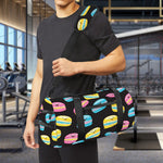 Happy Macarons Pattern Print Gym Bag
