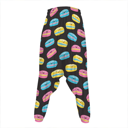 Happy Macarons Pattern Print Hammer Pants