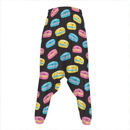 Happy Macarons Pattern Print Hammer Pants