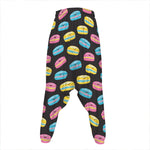 Happy Macarons Pattern Print Hammer Pants