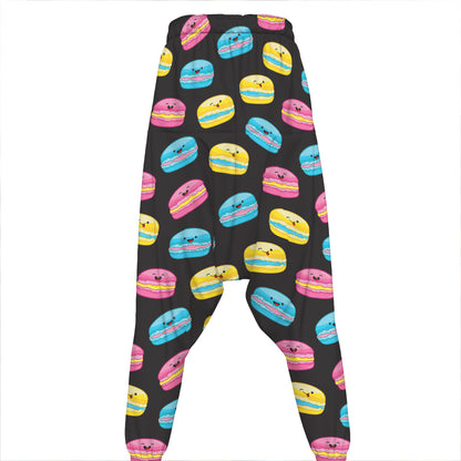 Happy Macarons Pattern Print Hammer Pants