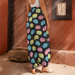 Happy Macarons Pattern Print Harem Pants