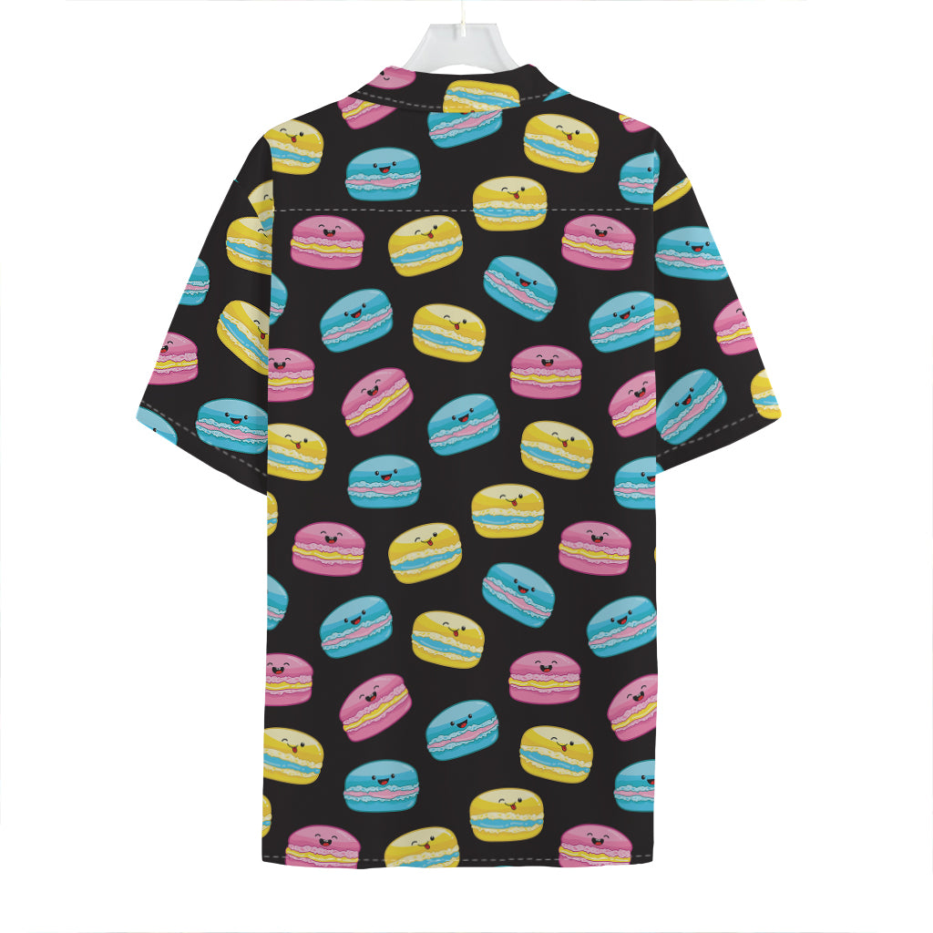 Happy Macarons Pattern Print Hawaiian Shirt