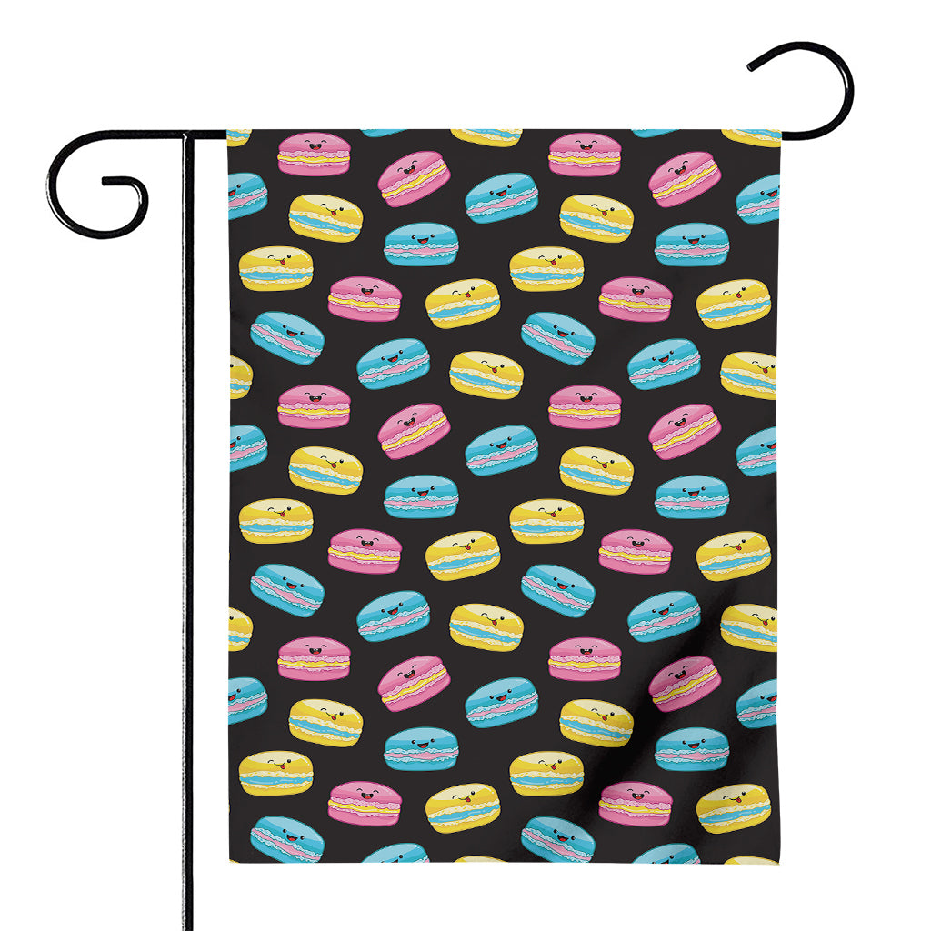 Happy Macarons Pattern Print House Flag